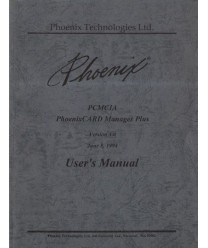 PCMCIA. PhoenixCARD Manager Plus. Version 3.0, user’s manual