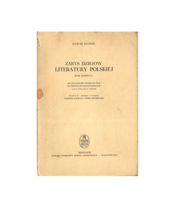 Zarys dziejów literatury polskiej t.1-2