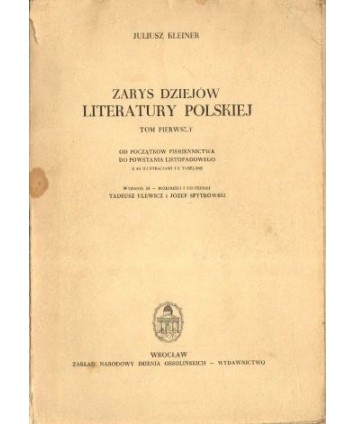Zarys dziejów literatury polskiej t.1-2