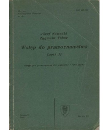 Wstęp do prawoznawstwa. Cz.II