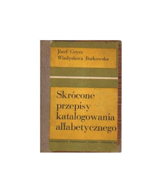 Skrócone przepisy katalogowania alfabetycznego