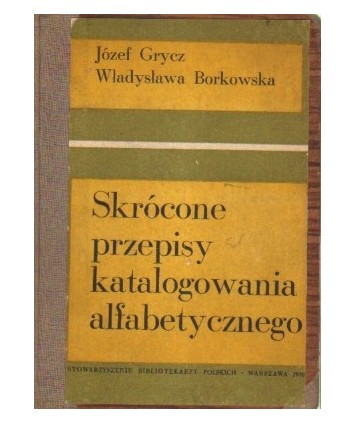 Skrócone przepisy katalogowania alfabetycznego