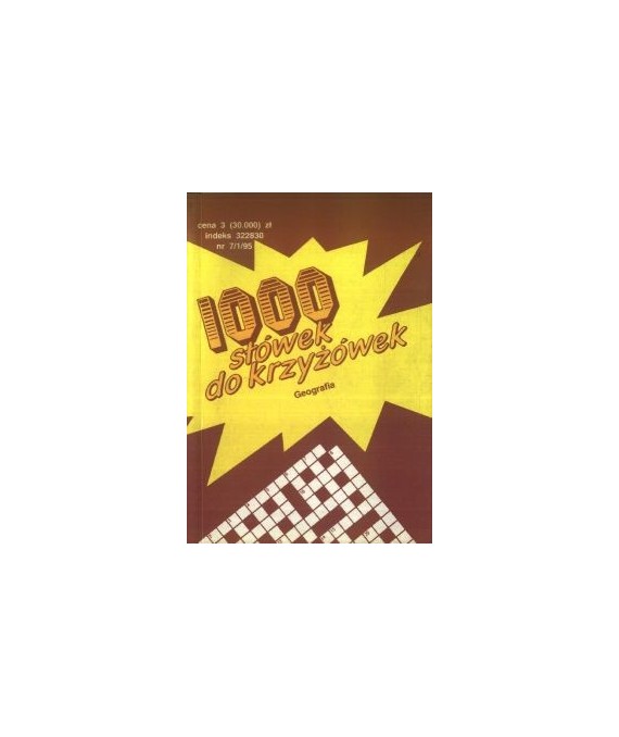 1000 słówek do krzyżówek. Geografia