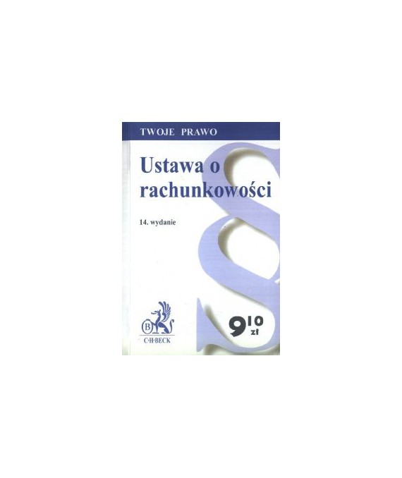 Ustawa o rachunkowości wraz z indeksem rzeczowym