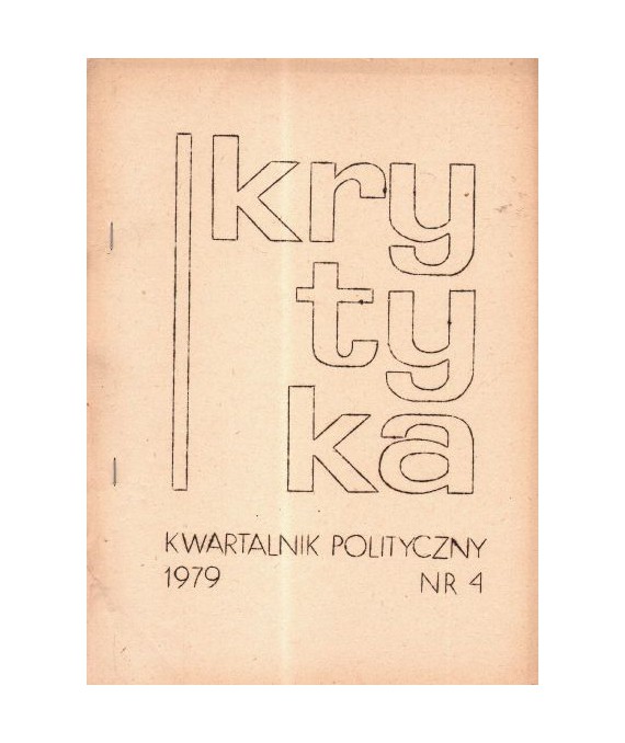 Krytyka. Kwartalnik polityczny nr 4