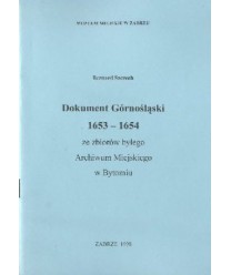 Dokument górnośląski 1653-1654 ze zbiorów byłego Archiwum Miejskiego w Bytomiu