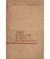 Tekst literacki w ręku wychowawcy
