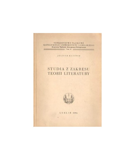 Studia z zakresu teorii literatury