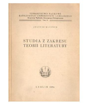 Studia z zakresu teorii literatury