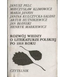 Rozwój wiedzy o literaturze polskiej po 1918 roku