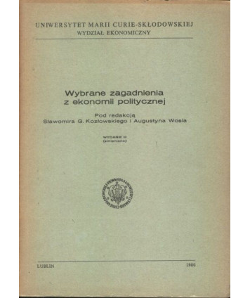 Wybrane zagadnienia z ekonomii politycznej
