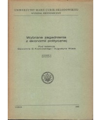 Wybrane zagadnienia z ekonomii politycznej
