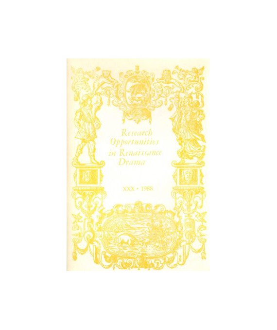 Research Opportunities in Renaissance Drama