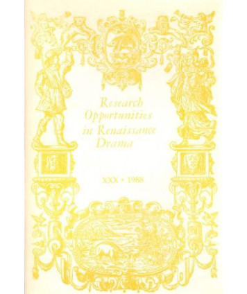 Research Opportunities in Renaissance Drama