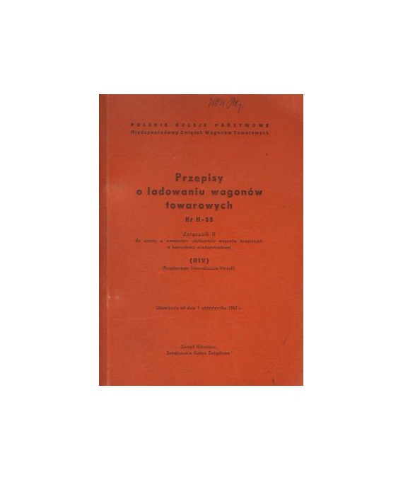 Przepisy o ładowaniu wagonów towarowych Nr H-58