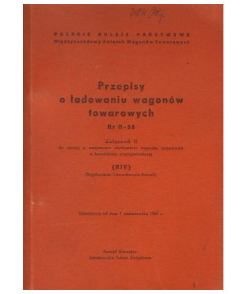 Przepisy o ładowaniu wagonów towarowych Nr H-58