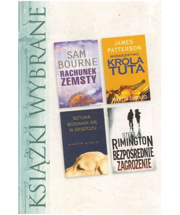 Książki wybrane: Rachunek zemsty, Morderstwo króla Tuta, Sztuka ścigania się w deszczu, Bezpośrednie zagrożenie