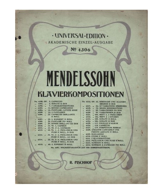 Klavierkompositionen. Capriccio Brilante
