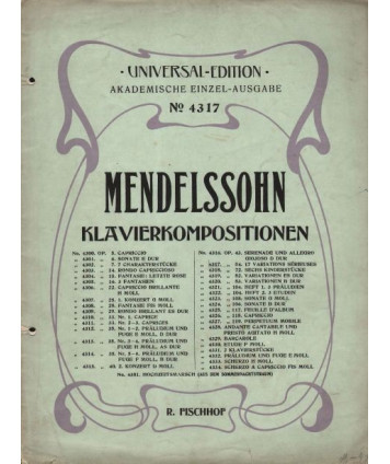 Klavierkompositionen. 17 Variations Serieuses