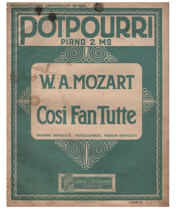 Potpourri piano 2 MS. Cosi Fan Tutte