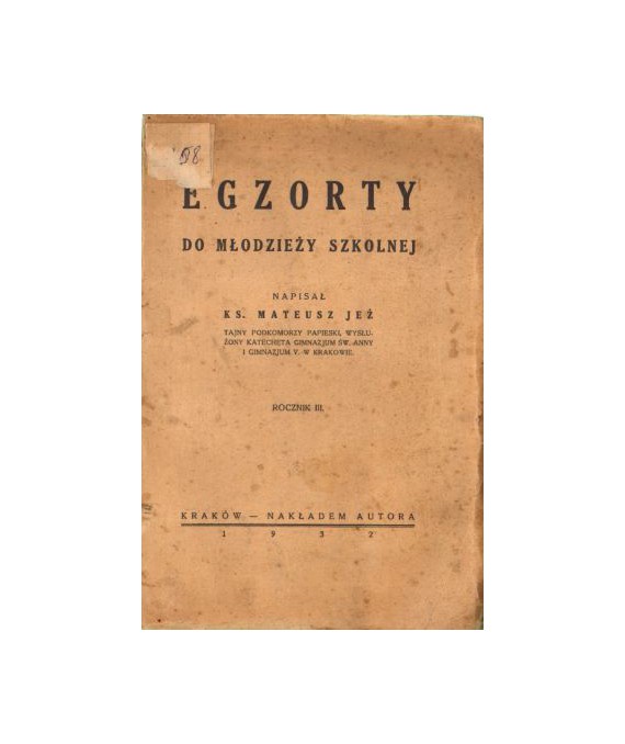 Egzorty do młodzieży szkolnej