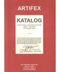 Katalog aukcji książek, rękopisów, kartografii, grafik i rysunków 23 września 2000