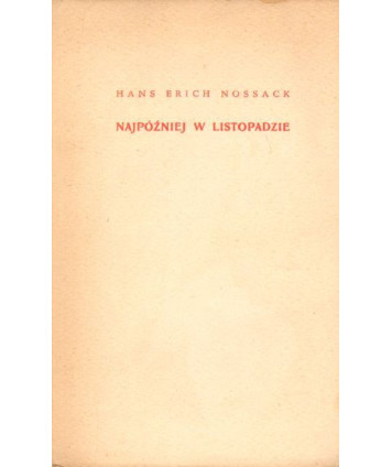 Najpóźniej w listopadzie