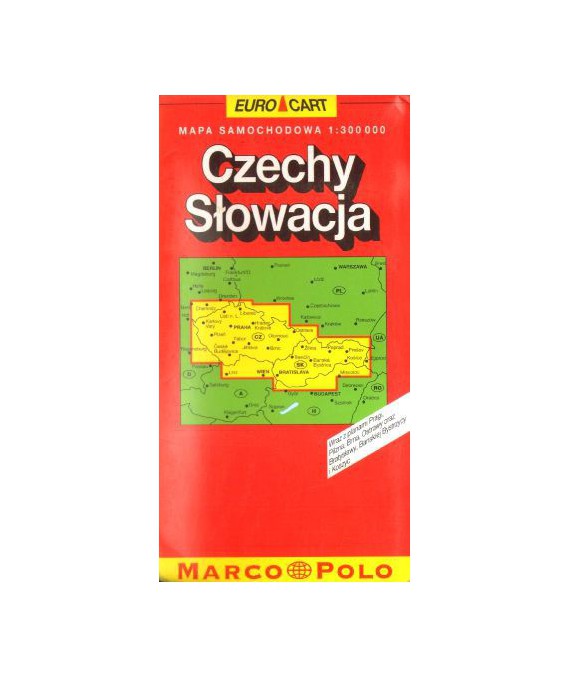Czechy, Słowacja. Mapa samochodowa 1:300000