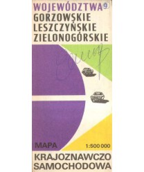 Województwa - gorzowskie, leszczyńskie, zielonogórskie /1:500000