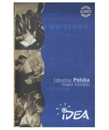 Idealna Polska, mapa zasięgu sieci Idea /1:750000