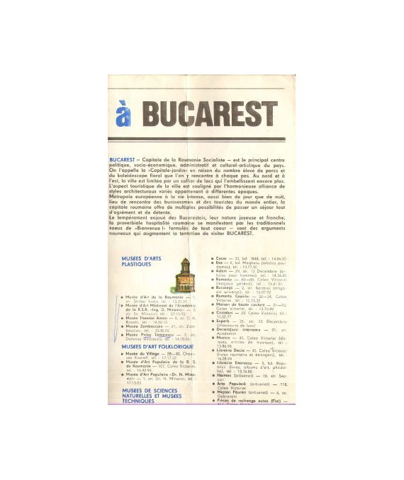 Soyez le bienvenu á Bucarest