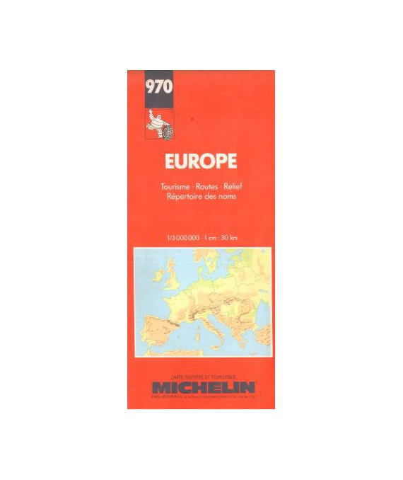 Europe.Tourisme, Routes, Relief, Répertoire des noms / 1:3000000