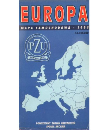 Europa. Mapa samochodowa