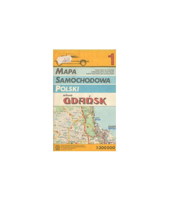 Mapa samochodowa Polski 1. Arkusz Gdańsk /1:300000