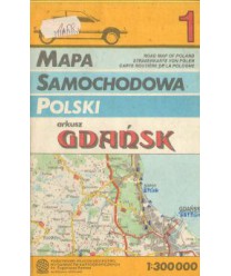 Mapa samochodowa Polski 1. Arkusz Gdańsk /1:300000