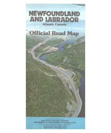 Newfoundland and Labrador, Atlantic Canada. Official Road Map