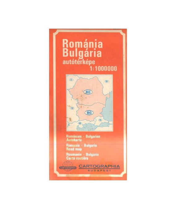 Románia. Bulgária. Autótérképe /1:1000000