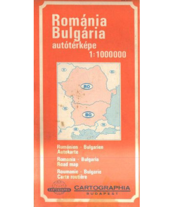 Románia. Bulgária. Autótérképe /1:1000000