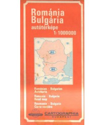 Románia. Bulgária. Autótérképe /1:1000000