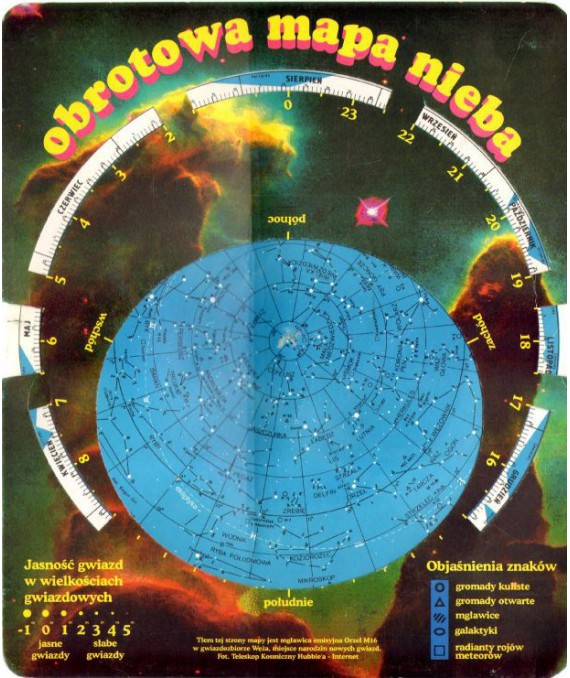Obrotowa mapa nieba