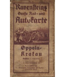 Ravensteins Grosse Rad und Autokarte. Oppeln - Krakau