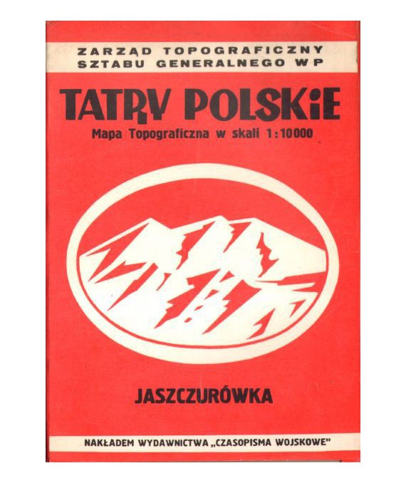 Tatry Polskie. Mapa topograficzna w skali 1:10 000. Jaszczurówka
