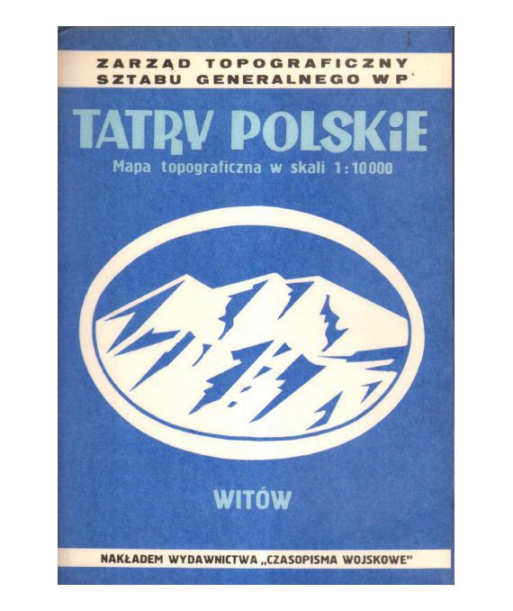 Tatry Polskie. Mapa topograficzna w skali 1:10 000. Witów