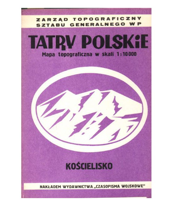 Tatry Polskie. Mapa topograficzna w skali 1:10 000. Kościelisko