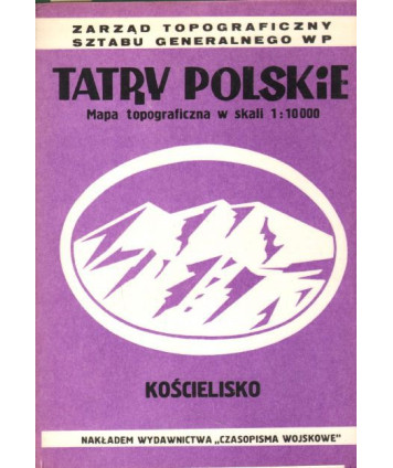 Tatry Polskie. Mapa topograficzna w skali 1:10 000. Kościelisko