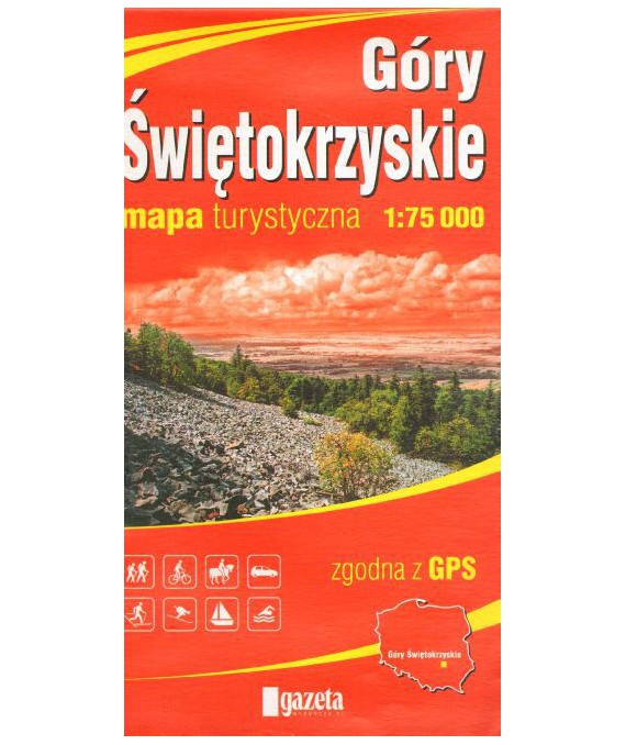Góry świętokrzyskie. Mapa turystyczna