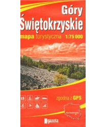Góry świętokrzyskie. Mapa turystyczna