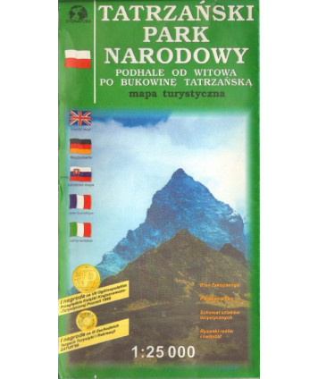 Tatrzański Park Narodowy. Podhale od Witowa po Bukowinę Tatrzańską. Mapa turystyczna