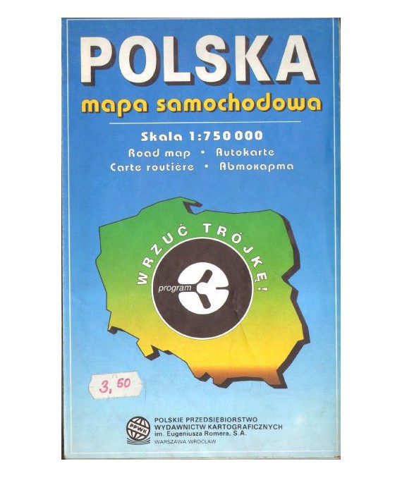 Polska. Mapa samochodowa