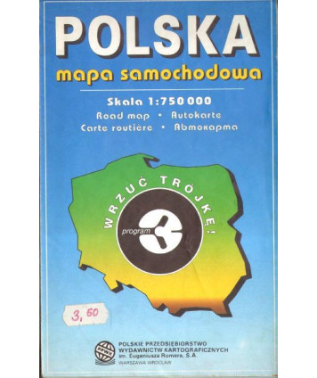 Polska. Mapa samochodowa